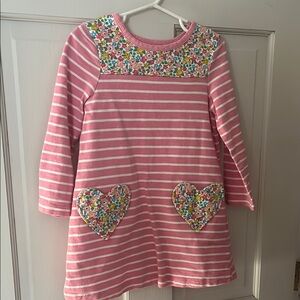 Mini Bodn Pink Striped Kids Dress